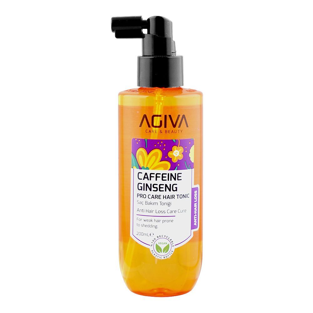 Agiva Care & Beauty Caffeine Ginseng Pro Care Anti Hair Loss Hair Tonic, Niacinamide, For Weak Hair, 200ml - Main Image