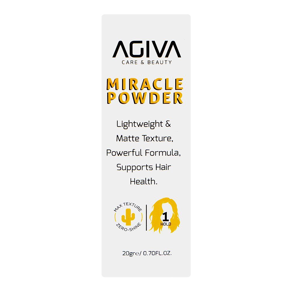 Agiva Care & Beauty Milk Protein Miracle Styling Powder, Vegan, Glycerin, Citric Acid, For Hair Volume, 20g - Image 3
