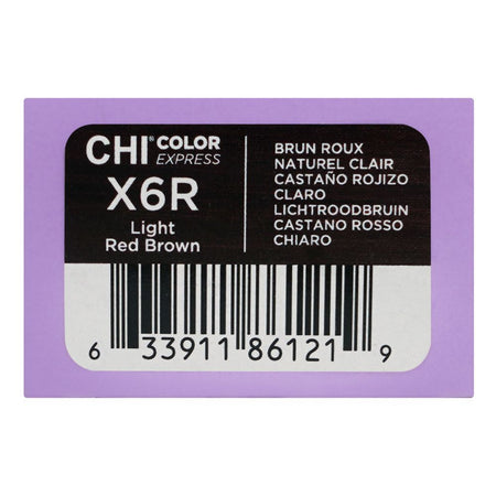 CHI Color Express Permanent Cream Hair Color, Glycerin, Ammonia Free, X6R Light Red Brown, 85g - Image 4