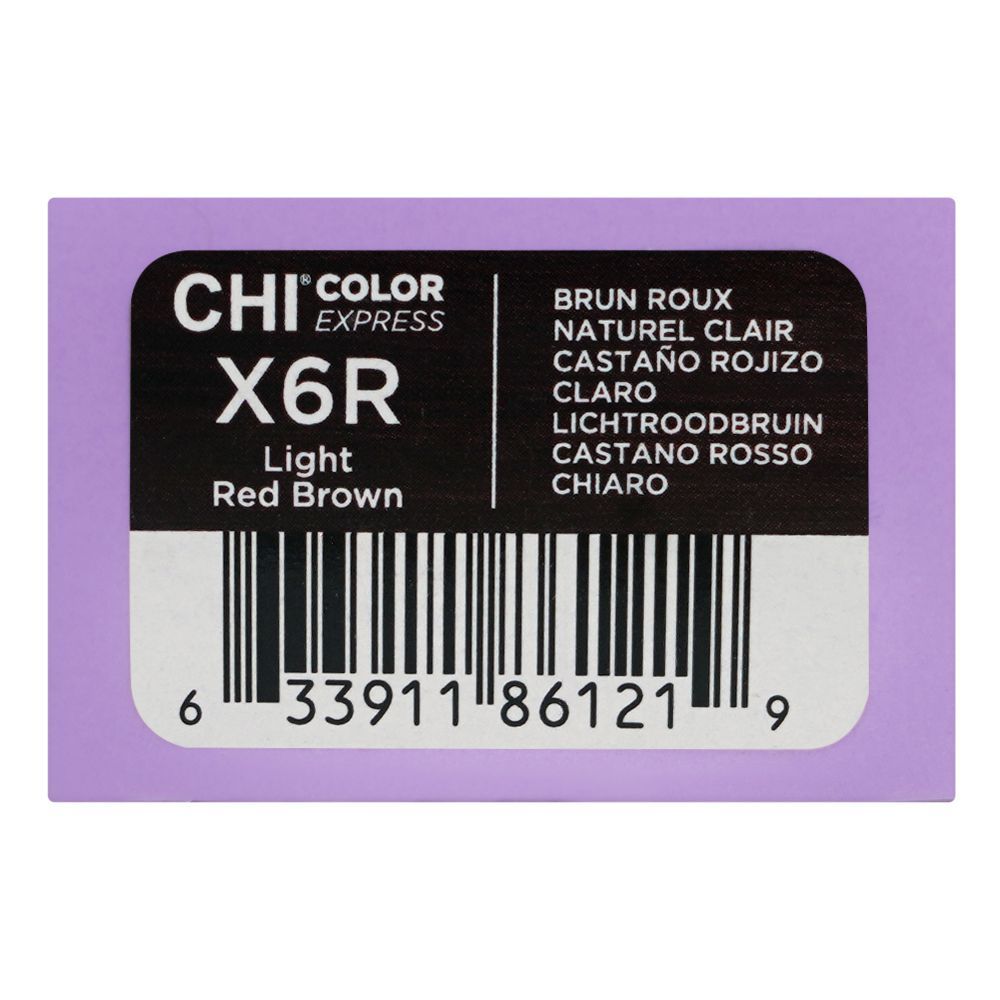 CHI Color Express Permanent Cream Hair Color, Glycerin, Ammonia Free, X6R Light Red Brown, 85g - Image 4