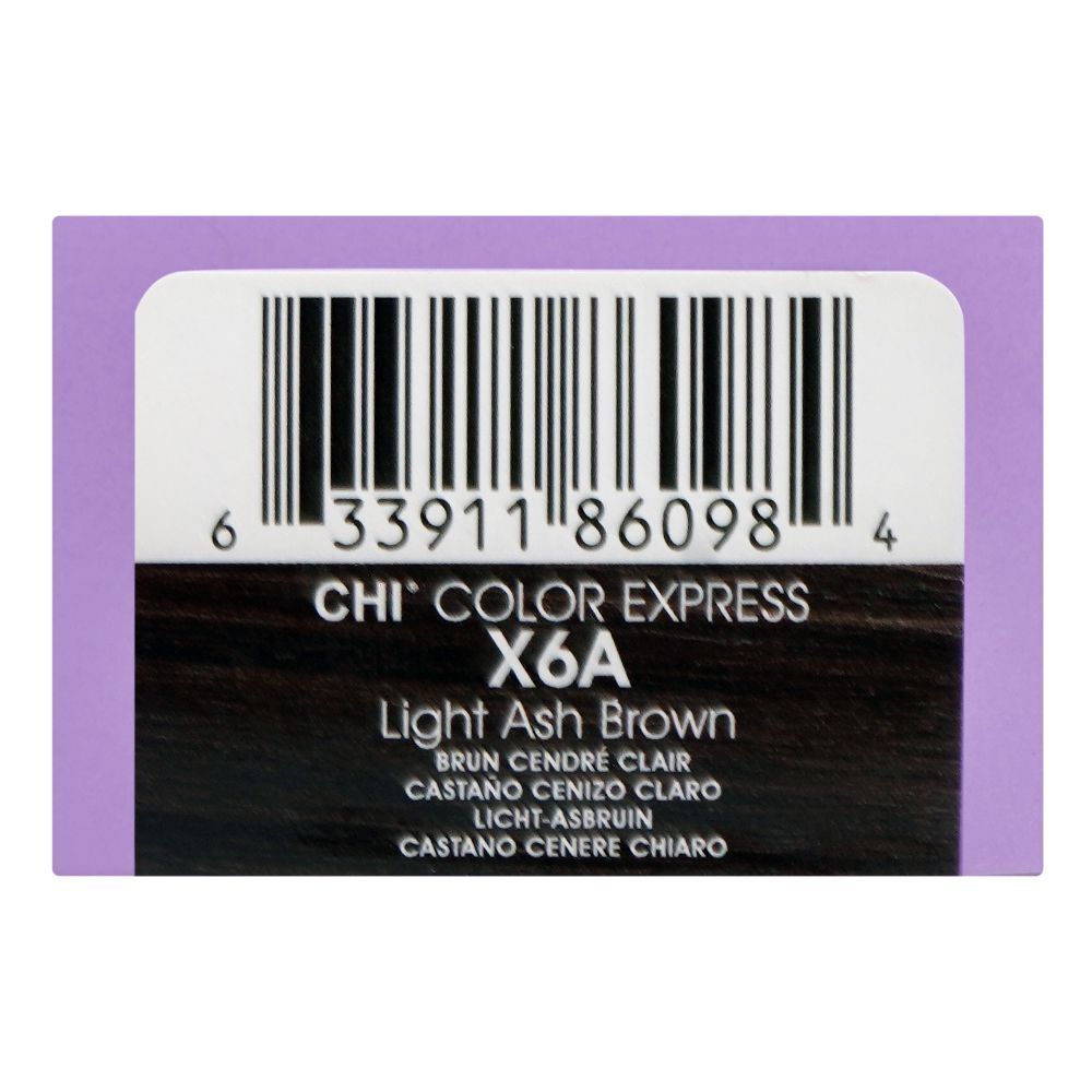 CHI Color Express Permanent Cream Hair Color, Glycerin, Ammonia Free, X6A Light Ash Brown, 85g - Image 4