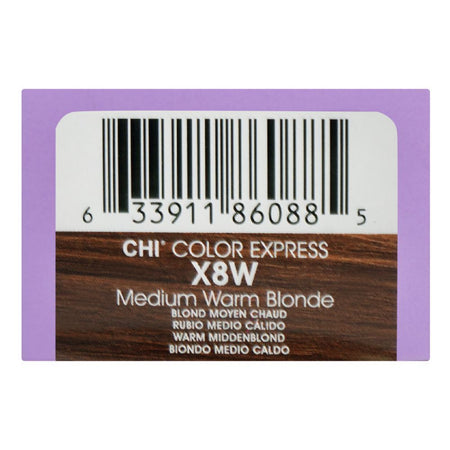 CHI Color Express Permanent Cream Hair Color, Glycerin, Ammonia Free, X8W Medium Warm Blonde, 85g - Image 4
