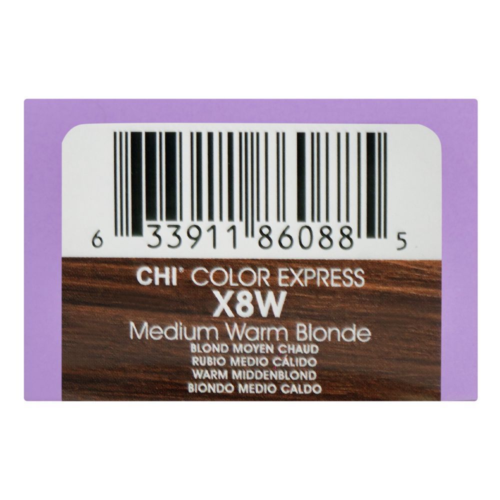 CHI Color Express Permanent Cream Hair Color, Glycerin, Ammonia Free, X8W Medium Warm Blonde, 85g - Image 4