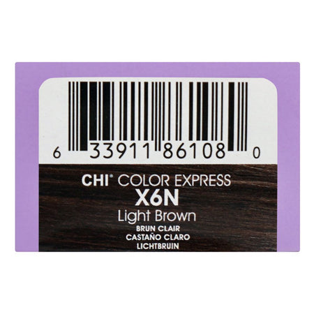 CHI Color Express Permanent Cream Hair Color, Glycerin, Ammonia Free, X6N Light Brown, 85g - Image 4