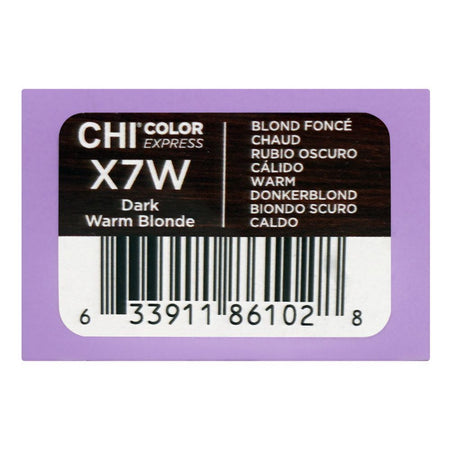 CHI Color Express Permanent Cream Hair Color, Glycerin, Ammonia Free, X7W Dark Warm Blonde, 85g - Image 4