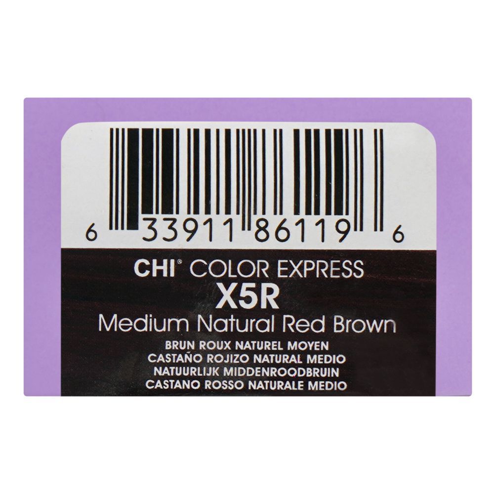 CHI Color Express Permanent Cream Hair Color, Glycerin, Ammonia Free, X5R Medium Natural Red Brown, 85g - Image 4