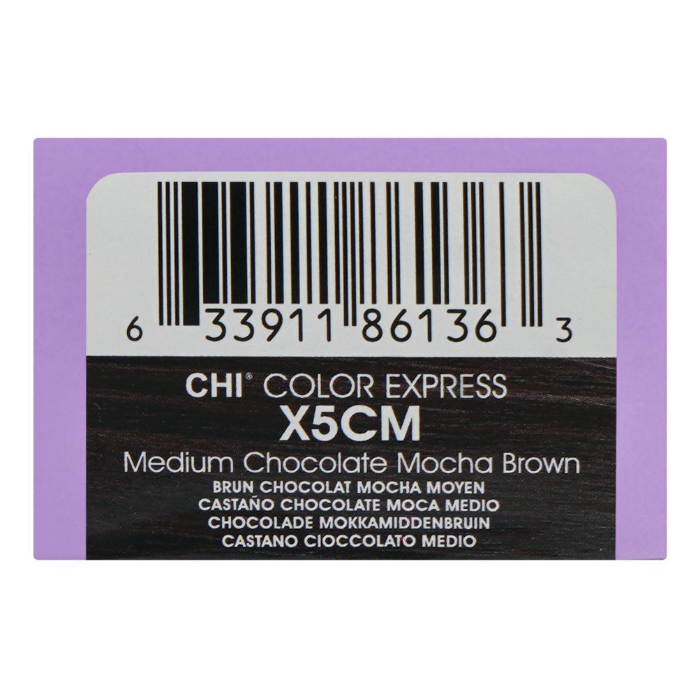 CHI Color Express Permanent Cream Hair Color, Glycerin, Ammonia Free, X5CM Medium Chocolate Mocha Brown, 85g - Image 4