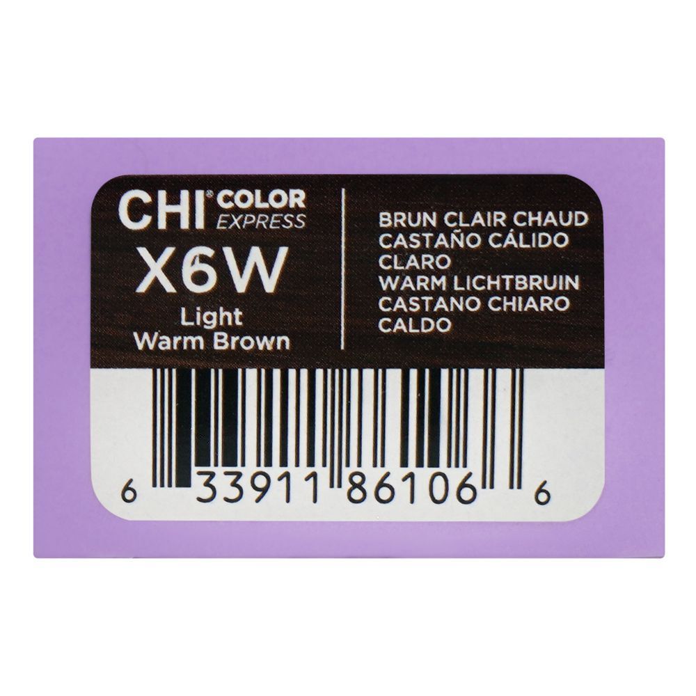 CHI Color Express Permanent Cream Hair Color, Glycerin, Ammonia Free, X6W Light Warm Brown, 85g - Image 4