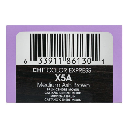 CHI Color Express Permanent Cream Hair Color, Glycerin, Ammonia Free, X5A Medium Ash Brown, 85g - Image 4