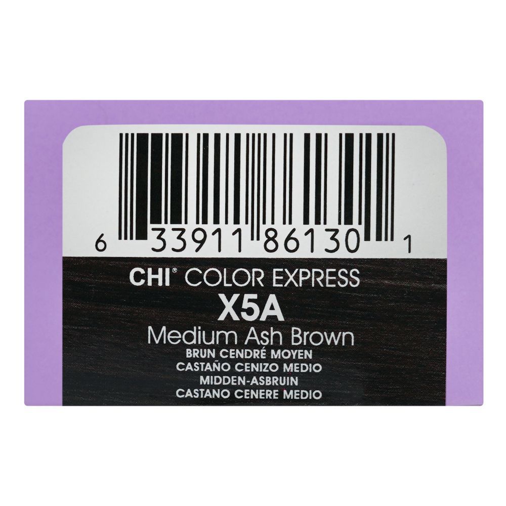 CHI Color Express Permanent Cream Hair Color, Glycerin, Ammonia Free, X5A Medium Ash Brown, 85g - Image 4