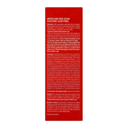 Medicube 1 Min Red Acne Succinic Acid Peel, Lactic Acid, Salicylic Acid, For Acne-Prone Skin, 40g - Image 2