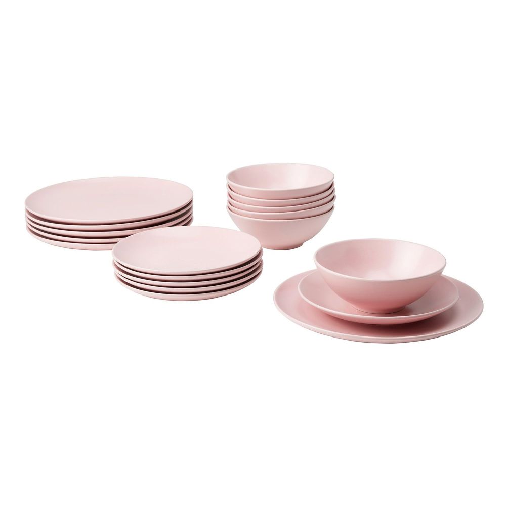 IKEA Fargklar Serving Set, 18-Pack, Light Pink, 20600609 - Main Image