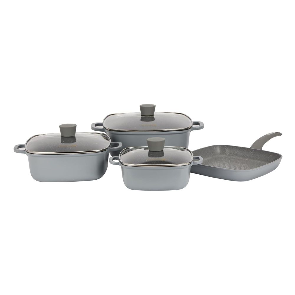 Royalford Granite Coated Die-Cast Square Cookware Set, 7-Pack, RF12487 - Main Image