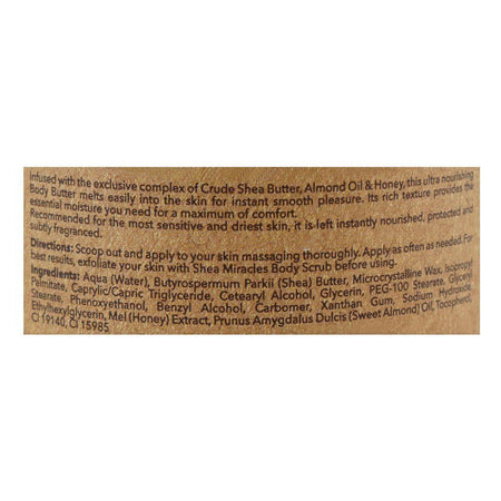 Shea Miracles She Butter, Almond Oil & Honey Body Butter, For Sensitive Skin, 150ml - Image 4