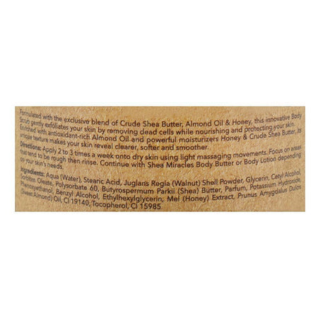 Shea Miracles She Butter, Almond Oil & Honey Body Scrub, Glycerin, For Dry Skin, 150ml - Image 4