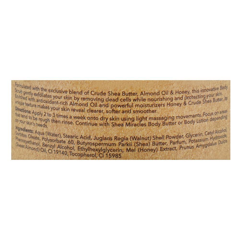 Shea Miracles She Butter, Almond Oil & Honey Body Scrub, Glycerin, For Dry Skin, 150ml - Image 4
