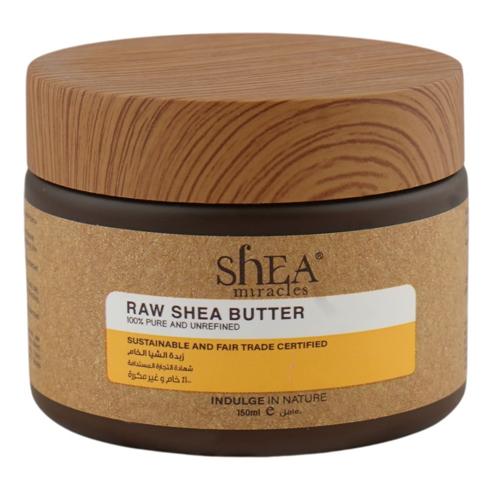 Shea Miracles 100 % Pure And Unrefined Raw Shea Butter, Vitamin E & A, For Dry & Sensitive Skin, 150ml - Main Image
