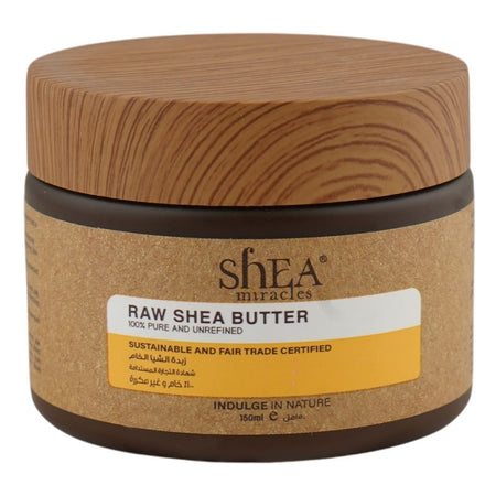 Shea Miracles 100 % Pure And Unrefined Raw Shea Butter, Vitamin E & A, For Dry & Sensitive Skin, 150ml - Main Image