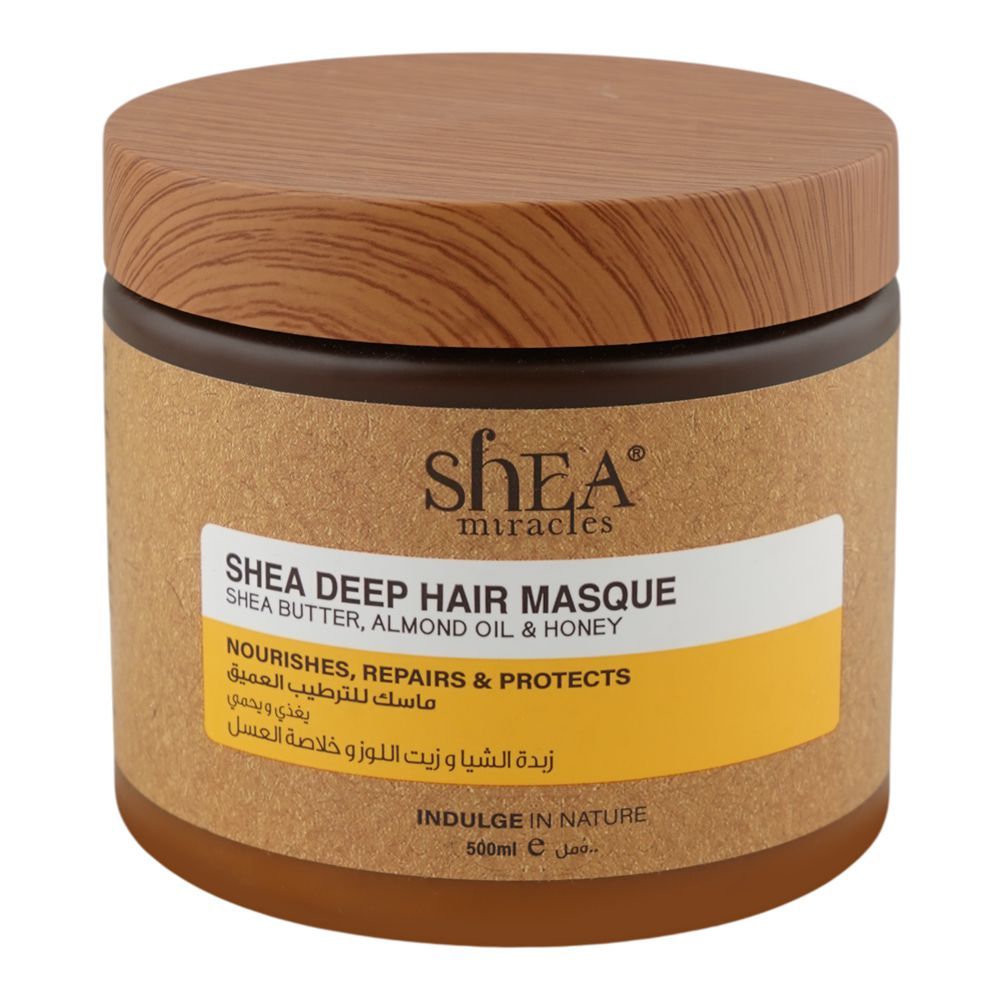 Shea Miracles She Butter, Almond Oil & Honey Shea Deep Hair Masque, For Damaged & Dry Hair, 500ml - Main Image