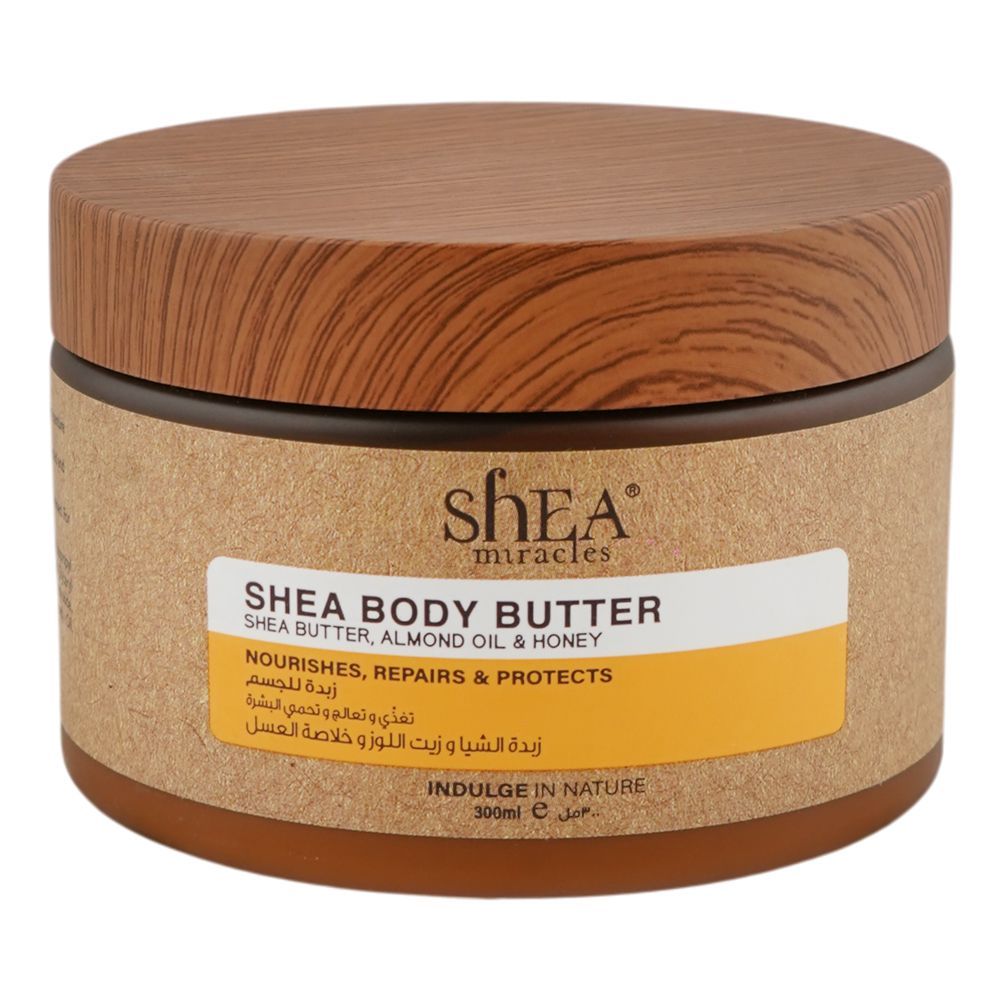 Shea Miracles She Butter, Almond Oil & Honey Body Butter, For Dry & Sensitive Skin, 300ml - Main Image
