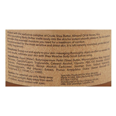 Shea Miracles She Butter, Almond Oil & Honey Body Butter, For Dry & Sensitive Skin, 300ml - Image 4
