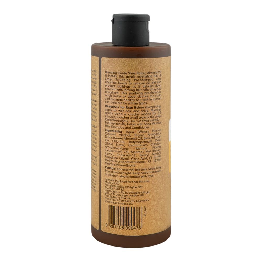 Shea Miracles She Butter, Almond Oil & Honey Shea Scrubbing Hair & Scalp Pre-Shampoo, Paraben & Sulfate Free, For Dry & Damaged Hair, 300ml - Image 2