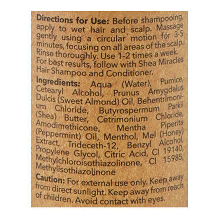 Shea Miracles She Butter, Almond Oil & Honey Shea Scrubbing Hair & Scalp Pre-Shampoo, Paraben & Sulfate Free, For Dry & Damaged Hair, 300ml - Image 3