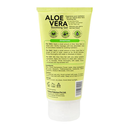 Herbion Naturals 96% Natural Aloe Vera Soothing Gel, Paraben & Fragrance Free, Glycerin, Citric Acid, 100ml - Image 2