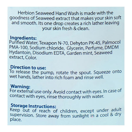 Herbion Naturals With Natural Seaweed Extract Hand Wash, 260ml - Image 3