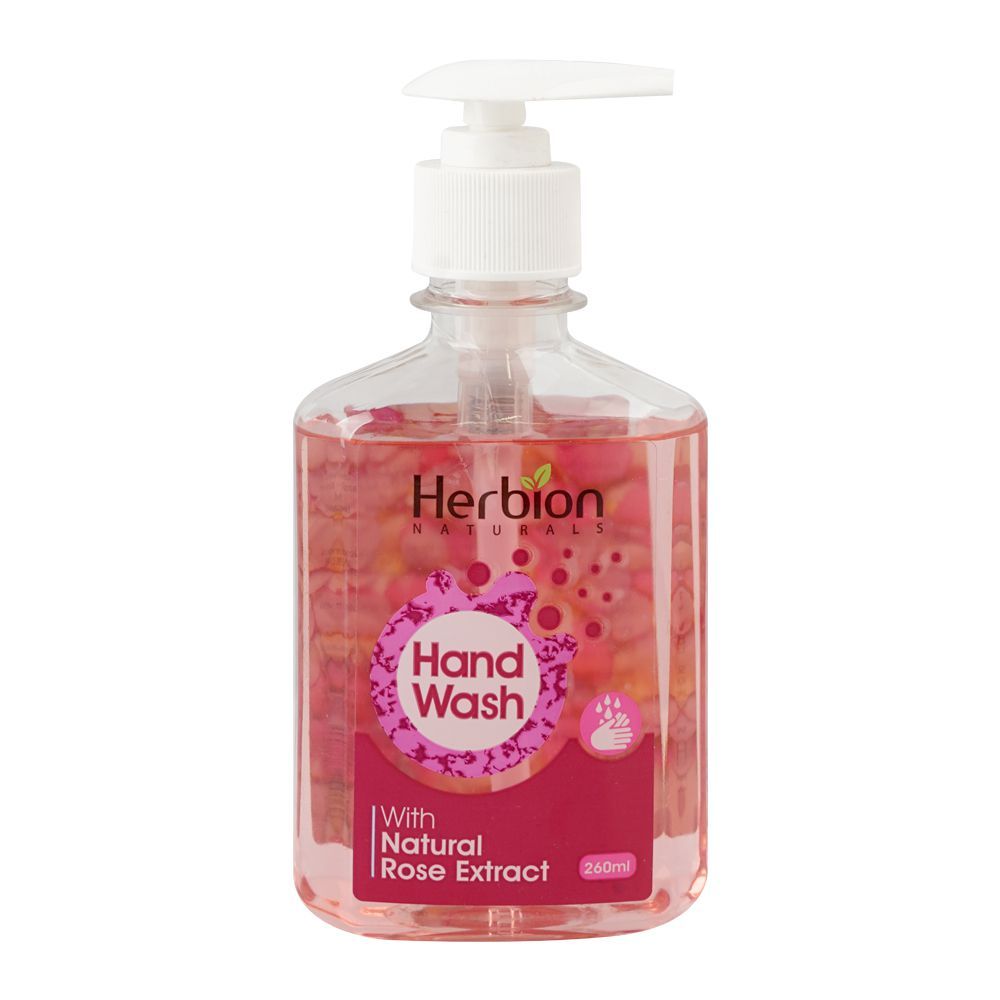 Herbion Naturals With Natural Rose Extract Hand Wash, 260ml - Main Image