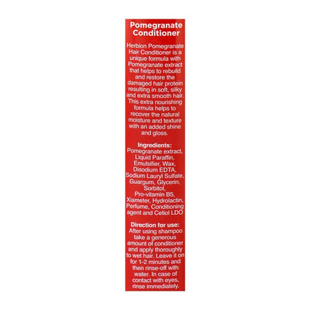 Herbion Naturals Damage Repair Pomegranate Conditioner, Glycerin, For Shiny Hair, 230ml - Image 3
