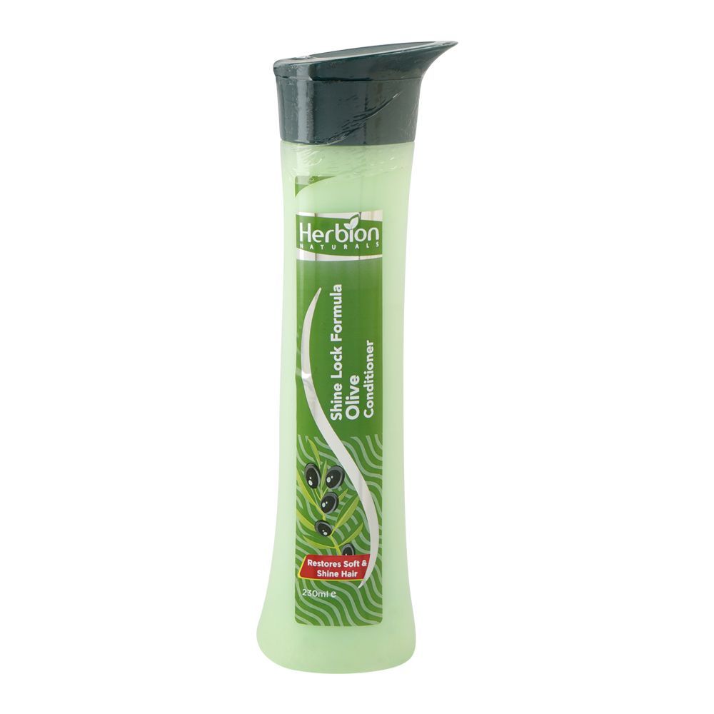 Herbion Naturals Shine Lock Formula Olive Conditioner, Glycerin, For Soft & Shiny Hair, 230ml - Main Image