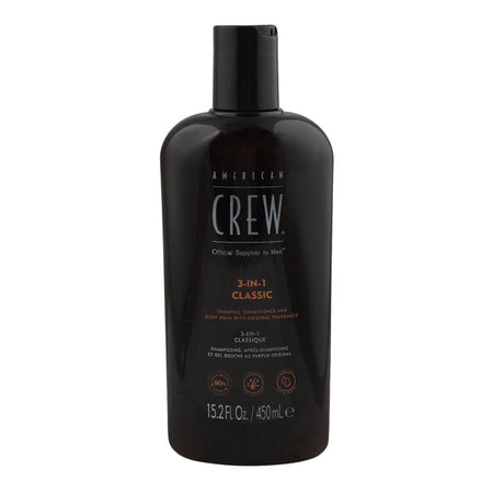 American Crew 3-In-1 Classic Shampoo + Conditioner & Body Wash, For Men, Citric Acid, Salicylic Acid, For All Skin & Hair, 450ml - Main Image