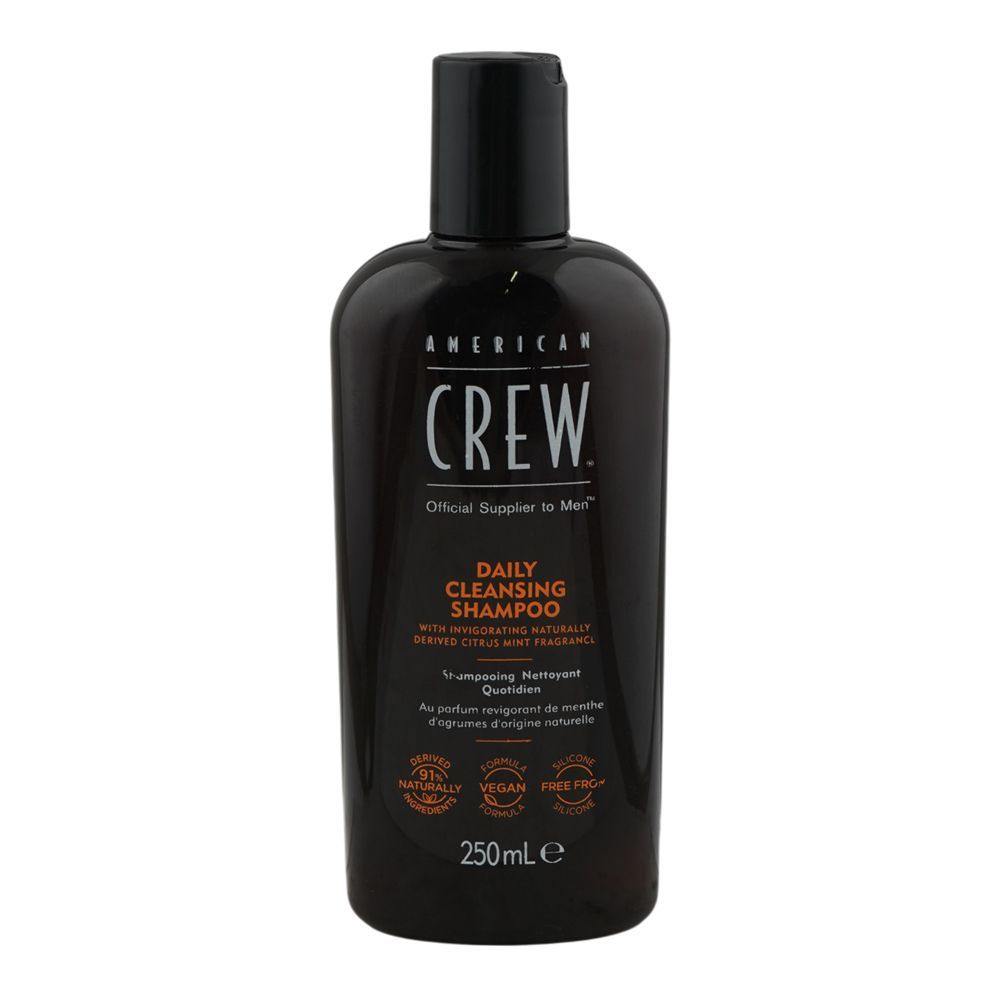 American Crew Citrus Mint Fragrance Daily Cleansing Shampoo, For Men, Citric Acid, Vegan, Silicone Free, For Normal Hair, 250ml - Main Image