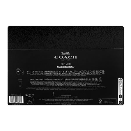 Coach For Men Set, EDP 100ml + EDP 15ml + Shower Gel 100ml - Image 2