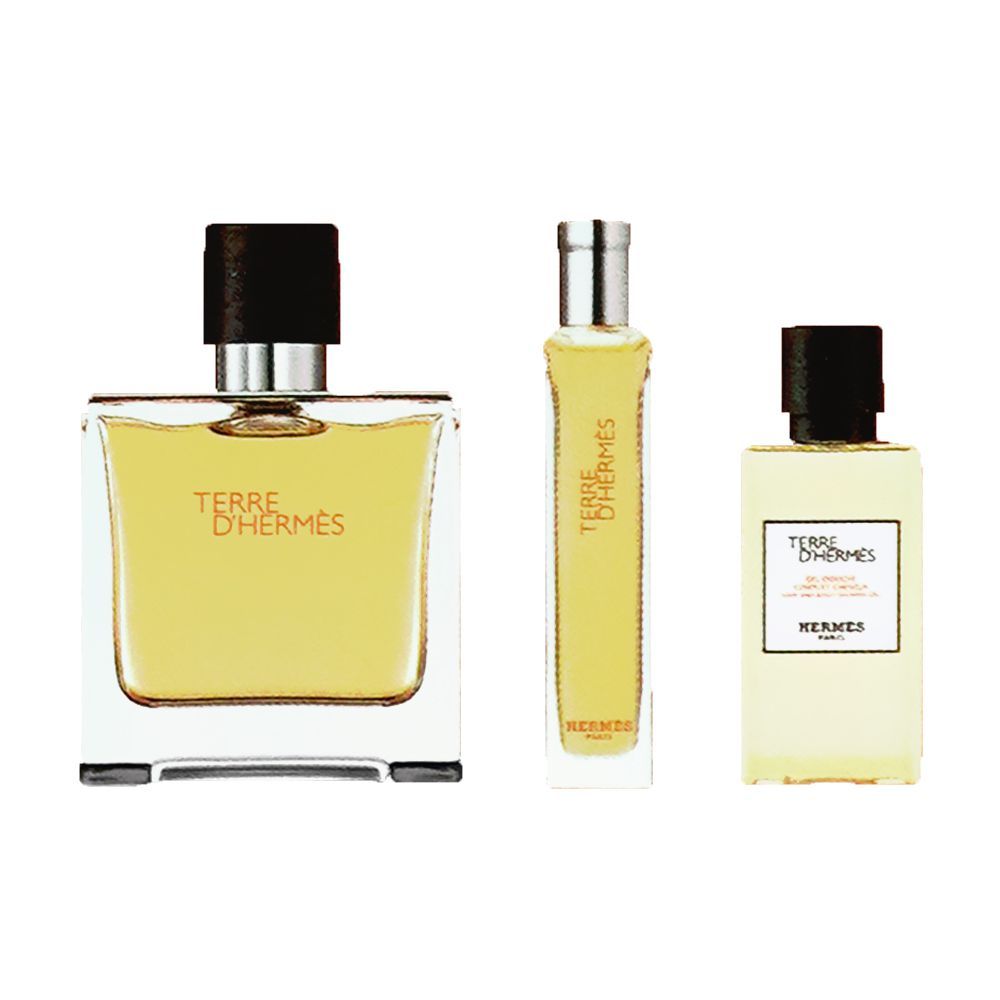 Hermes Terre D'Hermes Set, For Men, Parfum 75ml + Parfum 15ml + Shower Gel 40ml - Main Image