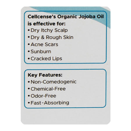 Cellcense Organic Jojoba Oil, For Dry & Rough Skin, 30ml - Image 6