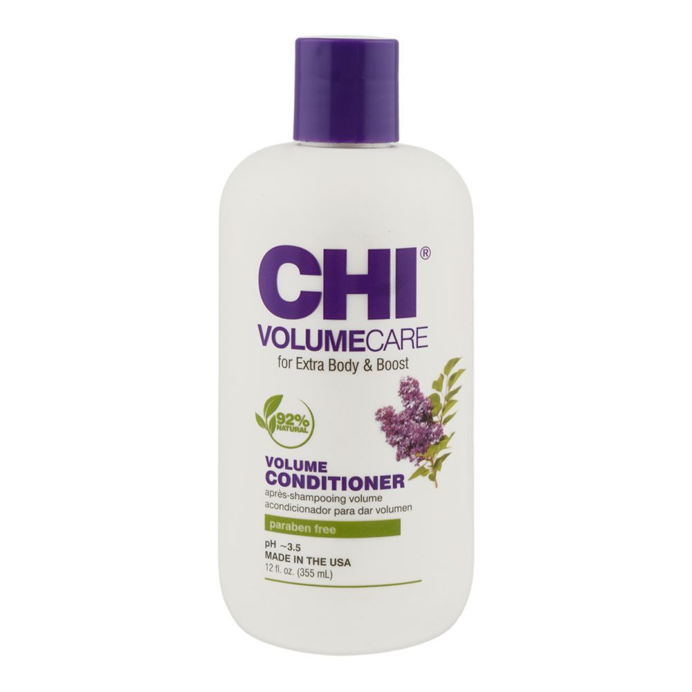 CHI Volume Care 92% Natural Volume Conditioner, Glycerin, Citric Acid, Paraben & Sulfate Free, For Thin Hair, 355ml - Main Image