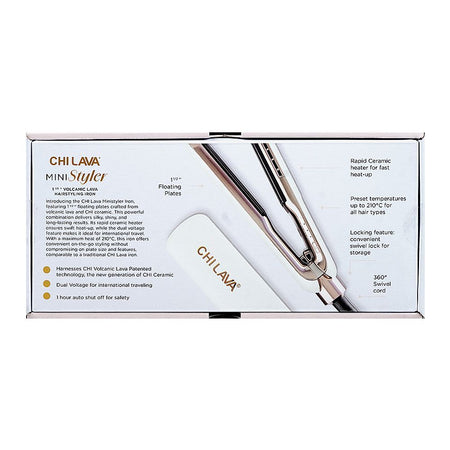 CHI Lava Mini Styler Volcanic Lava Hair Styling Iron, 1 1/2-Inch, GF0097EU - Image 6