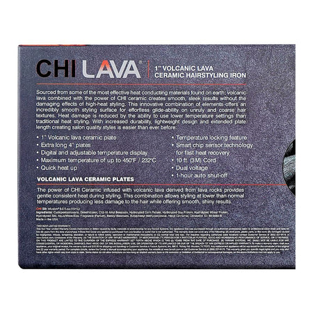 CHI Lava Volcanic Lava Ceramic Hair Styling Iron, 1-Inch, GF8215EU - Image 7