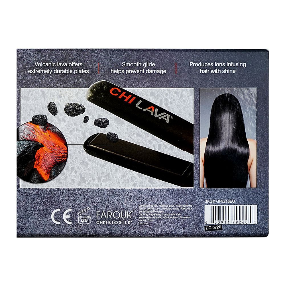 CHI Lava Volcanic Lava Ceramic Hair Styling Iron, 1-Inch, GF8215EU - Image 8