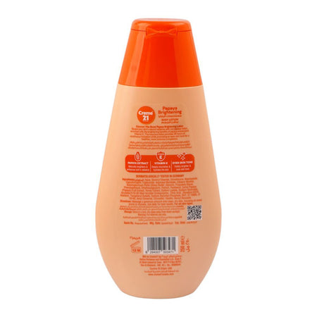 Creme 21 Papaya Brightening Body Lotion, Vitamin E, For All Types Of Skin, 250ml - Image 2