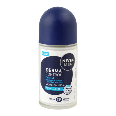 Nivea Derma Control Defend Roll On, Anti-Perspirant, Alcohol Free, Pro-Vitamin B5, 50ml - Main Image