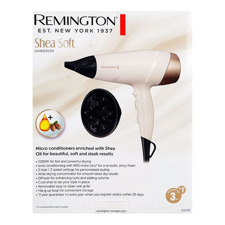 Remington Micro Conditioners Shea Oil Hairy Dryer, 2200W, D4740 - Image 5