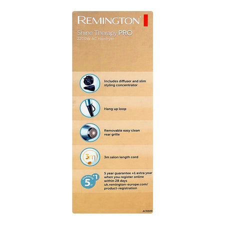 Remington Shine Therapy Pro Hair Dryer, 2200W, AC9300 - Image 6