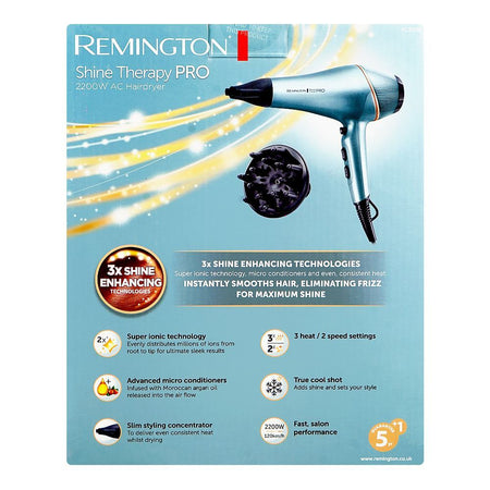 Remington Shine Therapy Pro Hair Dryer, 2200W, AC9300 - Image 7