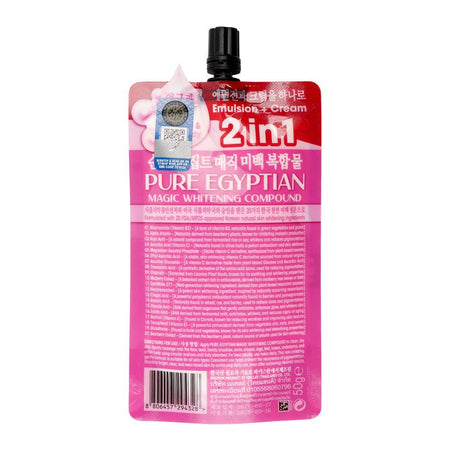 Pure Egyptian Magic Whitening Compound 2-In-1 Emulsion + Cream, Niacinamide, Vitamin B3, For Skin Brightening, 50g - Image 2