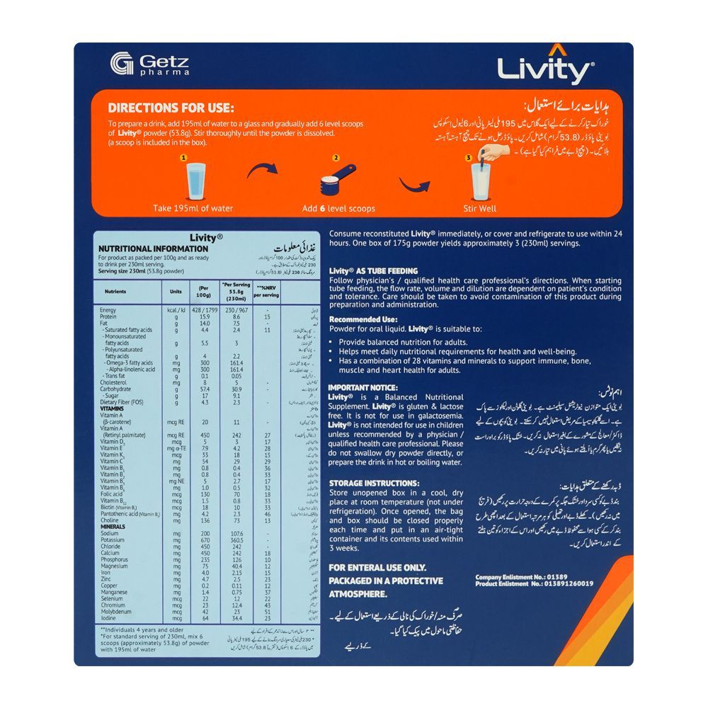 Getz Pharma Livity Prime Strawberry Powder, 175g Box - Image 2