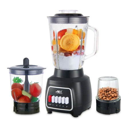 Anex Deluxe Juicer Blender Grinder, 500W, 220-240V, Black, AG-6137GL - Main Image