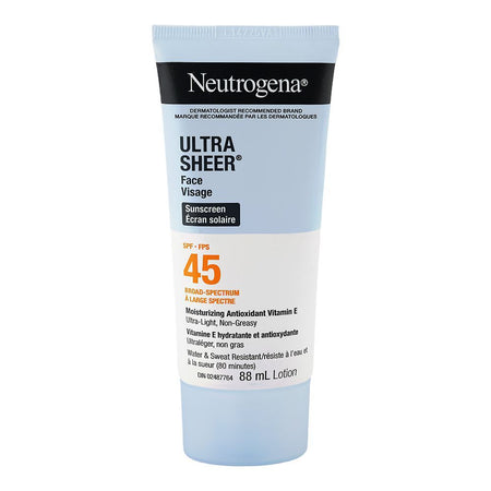 Neutrogena Ultra Sheer Face Visage Sunscreen, SPF-45, Vitamin E, Water Resistant, 88ml - Main Image